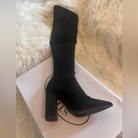 STEVE MADDEN - In Box Gorgeena Black Knee High Boots Sz8.5 - Picture 1 of 4
